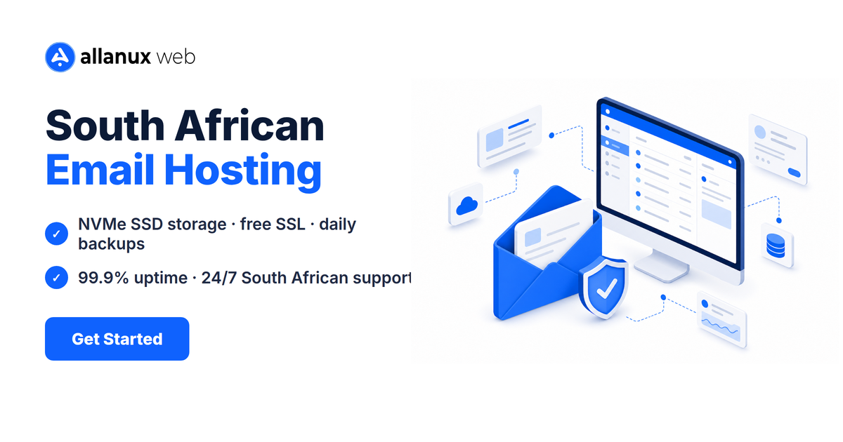 Business Email Hosting in South Africa from R69/mo — Free Setup